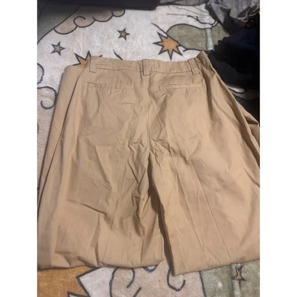 BDG Urban Outfitters Tan Pleated Wide Leg Trouser Pants Womens - Picture 3 of 3